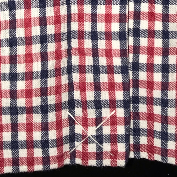 * SOLD * J. Crew Red Blue Gingham Double-breasted Seersucker Cotton Blazer 14 - Picture 12 of 14